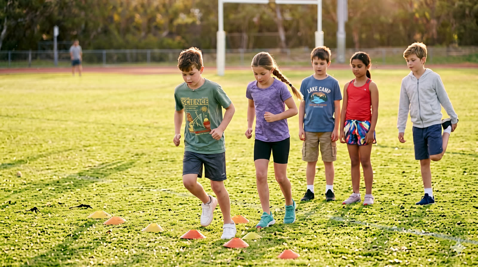 Young athletes in a small-group training program at 805 Physical Therapy in Ventura