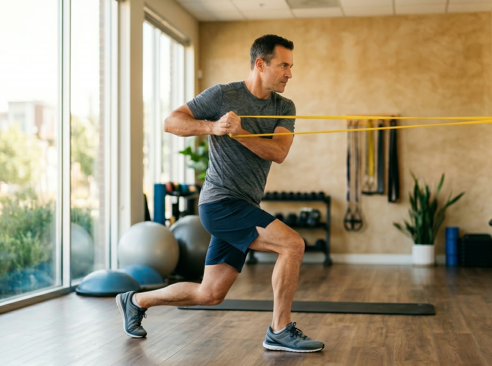 Physical therapy resistance-band exercise at 805 Physical Therapy in Ventura